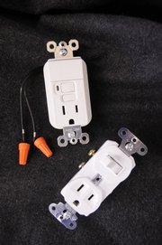 Several options are available to make it easy to replace a standard two pole light switch with a combo switch/power outlet for grounded appliances.