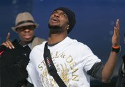 Pittsburgh Steelers Limas Sweed reacts as he deplanes Monday, Jan. 26, 2009 in Tampa, Fla. The Steelers will play the Arizona Cardinals in Super Bowl XLIII.
