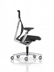 According to designers, a good chair is the most important item in a home office. Greg Dunlop, a national manager for Boston-based Allsteel, says a top-notch office chair will support your back by following the curve of your spine, have an adjustable seat pan that slides forward and back, can be adjusted higher or lower and, if possible, have adjustable arm rests.This undated photo provided by Allsteel shows Allsteel’s Acuity office chair.