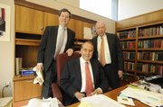 Kansas Senator Sam Brownback, former Kansas Senator Bob Dole and Oklahoma energy magnate T. Boone Pickens were at the Dole Institute for a town hall meeting Wednesday.