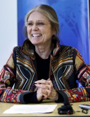 Gloria Steinem, shown in this 2008 photo, says of Hillary Clinton, “People can now imagine a female head of state where they may not have been able to imagine that before.”