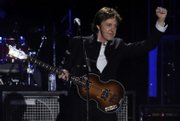 Paul McCartney performs during his headlining set on the first day of the Coachella Valley Music & Arts Festival on Friday in Indio, Calif.