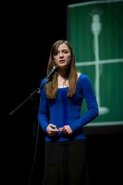 Madeline Roger competed last year at the national Poetry Out Loud contest in Washington, D.C. She is the back-to-back Kansas competition winner.