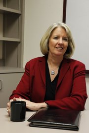 Bonnie Lowe, president of the Lawrence Chamber of Commerce’s board of directors, says the organization is focusing on various new initiatives, including a “grow green” task force and online networking strategies.