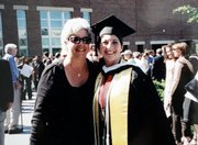 Leslie Burke, left, and her daughter, Amy Burke, Baltimore, are shown at Amy’s college graduation. Leslie died three years ago, and Amy struggles with grief on Mother’s Day.