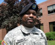 Sgt. 1st Class Aljournal “A.J.” Franklin, pictured in Fort Leavenworth, is a noncommissioned officer who administers the military post’s mental health facility. He provides counseling to five men awaiting execution and about 425 other inmates with life or long-term sentences.