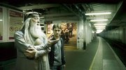 A scene from “Harry Potter and the Half-Blood Prince” features Michael Gambon as Dumbledore and Daniel Radcliffe as Harry Potter.