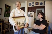 Longtime nurse Joanne Ramberg, 83, now retired, visits with her granddaughter Zoey Ramberg, Lawrence, in her room at Pioneer Ridge, Wednesday. Ramberg recently retired from a part-time position as a child health assessment coordinator.