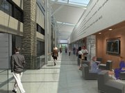 A rendering shows some of the renovations planned for Kansas University’s Allen Fieldhouse, as designed by Gould Evans Associates.