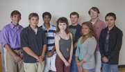 FSHS National Merit Semifinalists, from left, are Benjamin Rosenbloom, Sam Walter, Dravid Joseph, Lea Greenberg, Spencer Chestnut, Lauren Potts, Peter Bray and Anton Bovin.