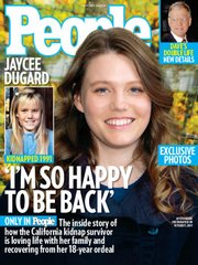 Jaycee Dugard is pictured on the cover of People Magazine in this image released Wednesday by the magazine. Dugard was 11 when police say she was abducted outside her South Lake Tahoe home in 1991. Now 29, she was rescued in August. Dugard decided to release photos to People magazine as a way to “share her joy with the world” and show how well she’s doing.