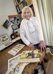 Alice Provensen, 91, shown at her daughter’s home in San Clemente, Calif., teamed with her husband for nearly four decades to produce children’s books.