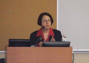 Philadelphia inquirer columnist Trudy Rubin discusses her visit to Pakistan in April and the present struggle between the Taliban and the Pakistani government during the Counter- insurgency Center Leader Workshop at Fort Leavenworth.