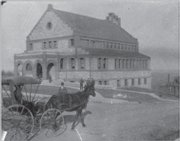 A horse and buggy passes by Spooner Hall in the 1890s. The image is among those in a new book, “Spooner Hall,” published by the University Press of Kansas and the Historic Mount Oread Friends. It is available at bookstores and online at www.kansaspress.ku.edu.