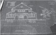 Blueprints for the Library Building — now known as Spooner Hall — as they were drawn by architects Van Brunt and Howe. The original blueprints were restored and now are in the Kansas University archives.