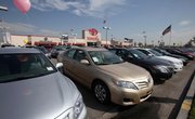 Toyota vehicles are displayed Wednesday at the D. Longo Toyota dealership in El Monte, Calif. The Cash for Clunkers program was very good for D. Longo, a large Toyota dealer just east of Los Angeles, but its environmental effects have come under scrutiny from a recent AP analysis.