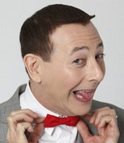 Actor Paul Reubens, portraying Pee-wee Herman, poses while promoting "The Pee-wee Herman Show" live stage play in Los Angeles.