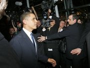 U.S. President Barack Obama leaves the podium after addressing the High Level Plenary meeting on Climate Change in Copenhagen in this picture provided by the United Nations.
