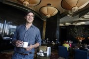 World Tea Expo president George Jage sips a cup of tea Thursday in Las Vegas. Jage recently changed his Google alert to “tea minus party.”