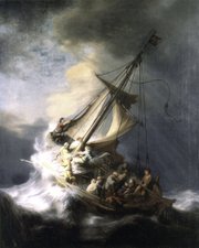 The painting “The Storm on the Sea of Galilee” by Rembrandt, seen in This undated photograph released by the Isabella Stewart Gardner Museum, was one of more than a dozen works of art burglars stole during a 1990 heist in Boston. It remains the most tantalizing art heist mystery in the world.