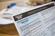 A copy of a 2010 Census form is shown Thursday at a Census Day event at the Caldwell Housing Authority in Caldwell, Idaho. Census employment offers the work force a welcome boost.