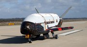 This undated image released by the U.S. Air Force shows the X-37B spacecraft. The Air Force is preparing to launch this robotic spacecraft that resembles a small space shuttle to perform unspecified technology tests in orbit and then autonomously glide on stubby wings to a landing on a California runway.