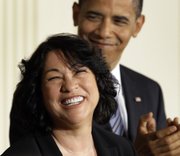 Then-Supreme Court nominee Judge Sonia Sotomayor beams as President Barack Obama applauds her during a White House East Room ceremony May 26, 2009, in Washington to announce her nomination. Pick who you really want. Expect a partisan fight no matter what. Don’t let your candidate by defined by the other side. These are among President Barack Obama’s lessons learned from the selection and confirmation of his first Supreme Court nominee last year — and they amount to a roadmap to how he will choose his next nominee over the next few weeks.