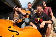 Deadman Flats, a Lawrence bluegrass band that's played every year at Festy Fest. Hank Osterhout is second from the right.