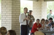 U.S. Rep. Jerry Moran is vying for the Senate seat being vacated by Sen. Sam Brownback. Several other Republican candidates for various offices spoke with potential voters Saturday at the Leavenworth County Republican Party Barbecue.