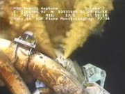 This image made from video released by British Petroleum early Saturday morning shows drilling mud escaping from the broken pipe on the gushing oil well in the Gulf of Mexico. BP started pumping heavy mud into the leaking Gulf of Mexico well Wednesday but declared the effort a failure on Saturday.