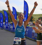 Chrissie Wellington, who was the women’s winner in last year’s Kansas Ironman 70.3, is scheduled to defend her title in today’s race at Clinton State Park.