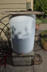 Mersmann and Gingerich also installed five rain barrels around the house to cut back on water usage.