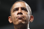 President Barack Obama speaks to military personnel at Naval Air Station Pensacola’s Naval Air Technical Training Center in Pensacola, Fla., Tuesday after his visit to the Gulf Coast region affected by the BP Deepwater Horizon oil spill.