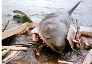“Bruce,” the mechanical shark in “Jaws,” prompted Steven Spielberg to hide the appearance of the shark.