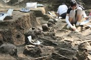 This July 7, 2008, photo released by South Korea’s Truth and Reconciliation Commission shows human skeletons unearthed at a site in Gongju, South Korea. Shutting down its inquiry into South Korea’s hidden history, a century of human rights abuses, the commission will leave unexplored scores of other suspected mass graves believed to hold remains of tens of thousands of South Korean political detainees summarily executed by their government early in the 1950-53 war, sometimes as U.S. officers watched. In a political about-face, the commission, also investigating the U.S. military’s large-scale killing of Korean War refugees, has ruled the Americans in case after case acted out of military necessity.