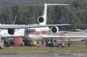 Russian plane believed to be carrying candidates for a 14-person spy swap, is seen Friday at Moscow’s Domodedovo airport.