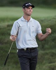 Martin Kaymer celebrates on the 18th green after winning the PGA Championship Sunday at Whistling Straits in Sheboygan, Wis.