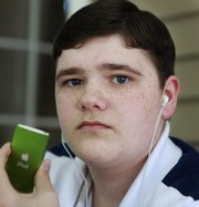 Matthew Brady, 17, of Foxborough, Mass., has mild hearing loss, after listening to his iPod with the volume turned up.