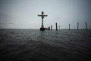 The Hurricane Katrina Memorial for St. Bernard Parish is seen Saturday in Shell Beach, La., one day before the fifth anniversary of the storm, which took more than 1,800 lives and devastated the region.