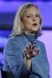 Republican nominee for California governor Meg Whitman speaks Wednesday during a campaign stop at Cisco headquarters in San Jose, Calif.
