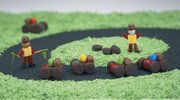 A race track craft from "Candy Construction," by Sharon Bowers. Bowers has an ingenious trick for distracting children from their post-Halloween sugary stashes: Use the candy as construction materials in crafts.