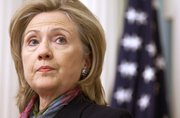 Secretary of State Hillary Rodham Clinton makes a statement on the WikiLeaks document release on Monday in Washington.