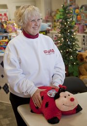 Mary Jones, coordinator of the Douglas County Toys for Tots, is hoping Lawrence residents will be generous in donating toys. The program is collecting toys to distribute to local children who might not have gifts this holiday season.