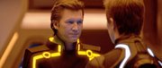 Actor Jeff Bridges is shown in “Tron: Legacy.” Bridges will play himself, at his natural age, and a computerized avatar called “Clu,” who hasn’t aged since around the time he was first created for the first “Tron” movie, in 1982. Clu bears Bridges’ face, altered to make him about 35 years old, but it’s grafted onto the body of a younger actor.