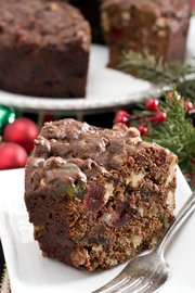 This chocolate fruitcake comes from a recipe created by Marie Rudisill, author of "Fruitcake" and aunt to famed Southern writer Truman Capote.