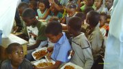 Lawrence women Feltman, Paula Westphal and Emilie Durgan were part of a mission team that provided 300 hot meals to children in Haiti. The two visited the country last month.