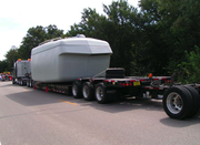 Siemens Energy has opened a wind turbine manufacturing plant in Hutchinson that will begin making nacelles like this. This school-bus sized piece of equipment is the engine of the turbine that converts the wind's energy into electricity.