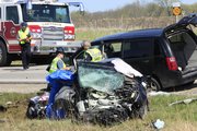 A two-vehicle accident on Kansas Highway 10 east of Eudora about 3:30 p.m. Saturday, April 16, 2011, claimed the lives of two people. Three others were seriously injured.