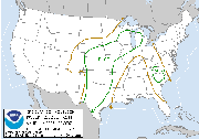 The U.S. National Weather Service placed most of Kansas under a slight risk for severe weather Wednesday, May 11, 2011.