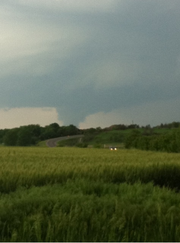 A possible funnel cloud can be seen in Shawnee County in this user submitted photo from Saturday, May 21, 2011.